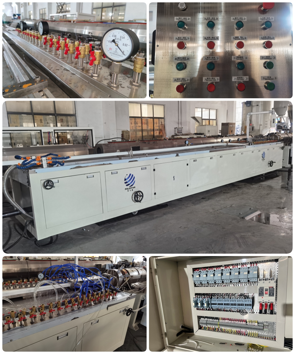 SJZ80 twin screw pvc profile extrusion line Calibration Tank pics SJZ80 twin screw pvc profile extrusion line Calibration Tank pics