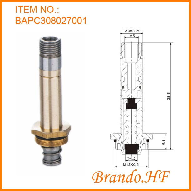 Diameter 8mm Brass Tube Solenoid Armature Assembly China Manufacturer