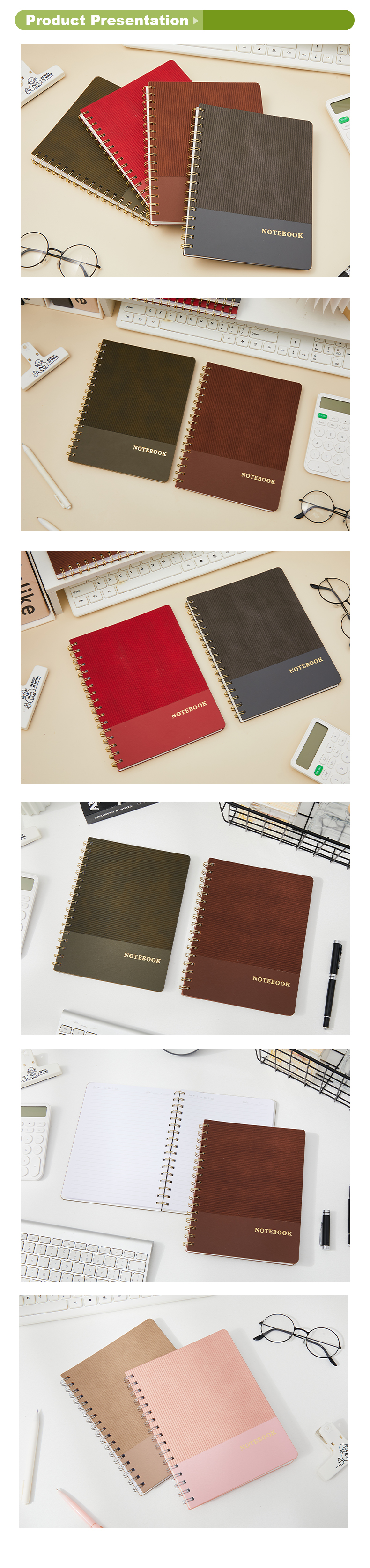 Wave textured Pu cover spiral notebook7 Wave textured Pu cover spiral notebook7