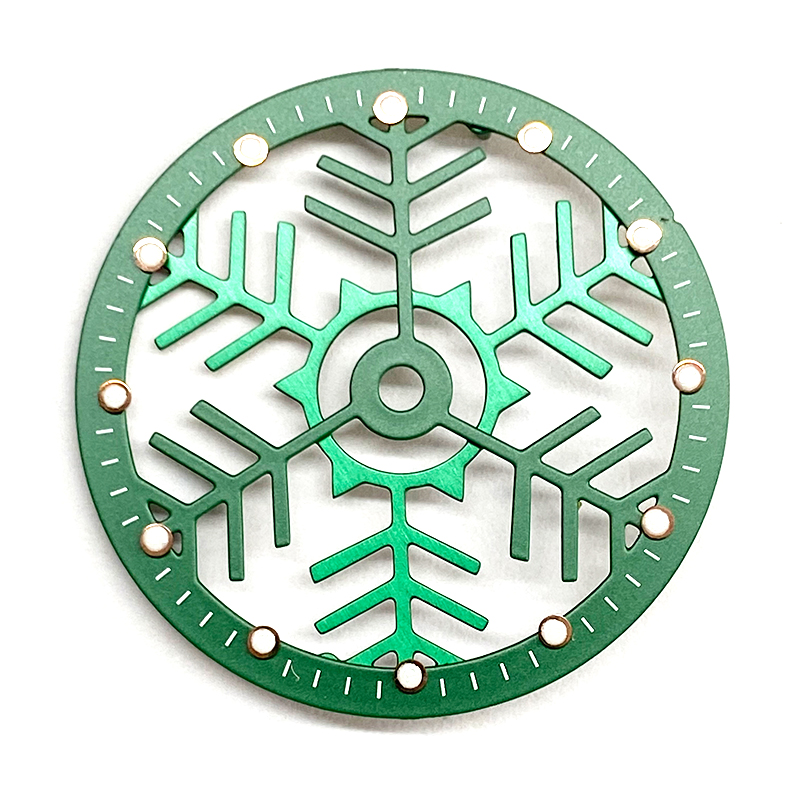 green watch dial with luminous indexes green watch dial with luminous indexes