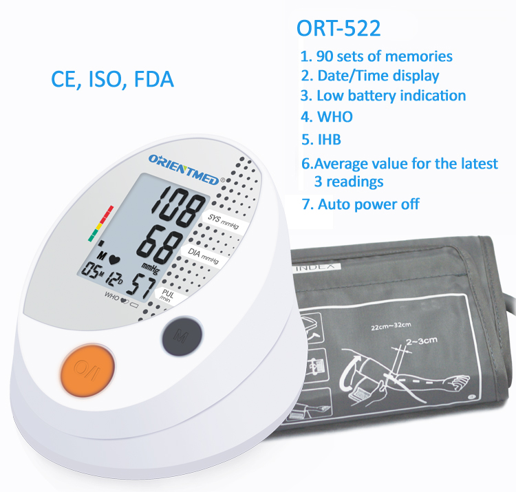 ORIENTMED-522-Blutdruckmessgerät ORIENTMED-522-Details-of-blood-pressure-monitor