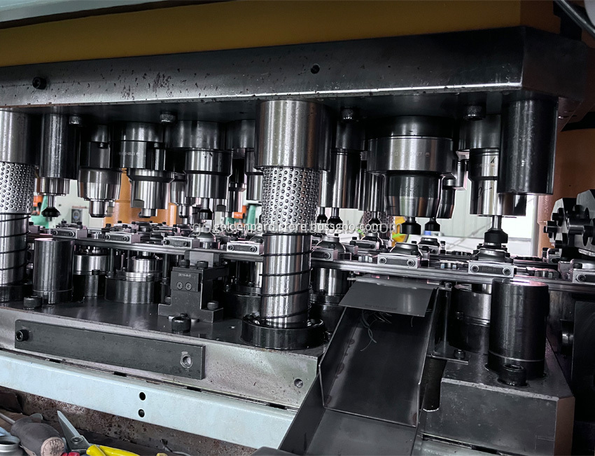 Aerosol cone dome making machine automatic spray tin can lid production line6 Aerosol cone dome making machine automatic spray tin can lid production line6