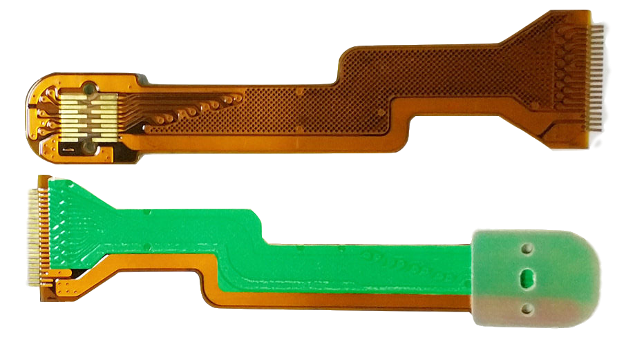 Placa de circuito flexível de máscara de solda a óleo verde Flexible green oil solder mask circuit board