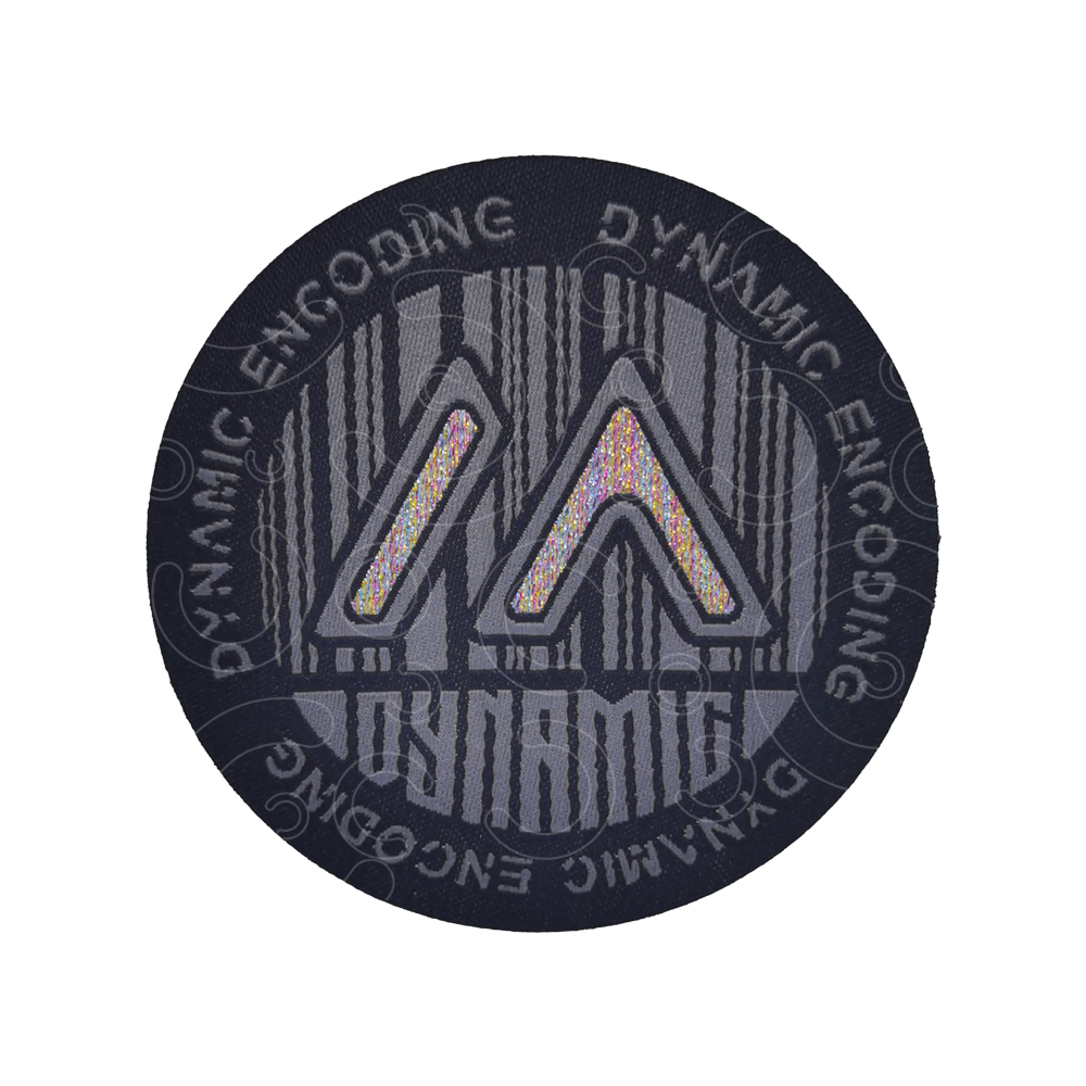 shinny yarn circular laser woven patch shinny yarn circular laser woven patch