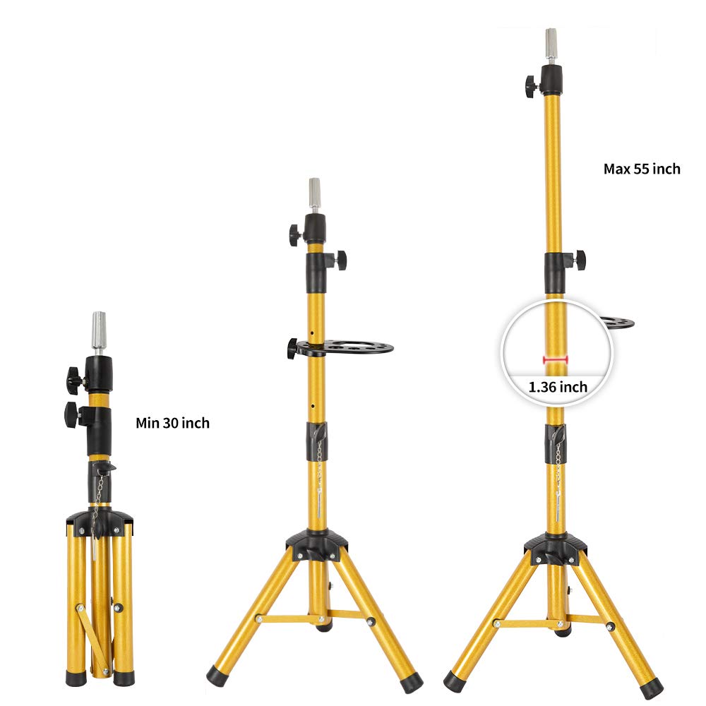 Golden Wig Tripod With Tray 3