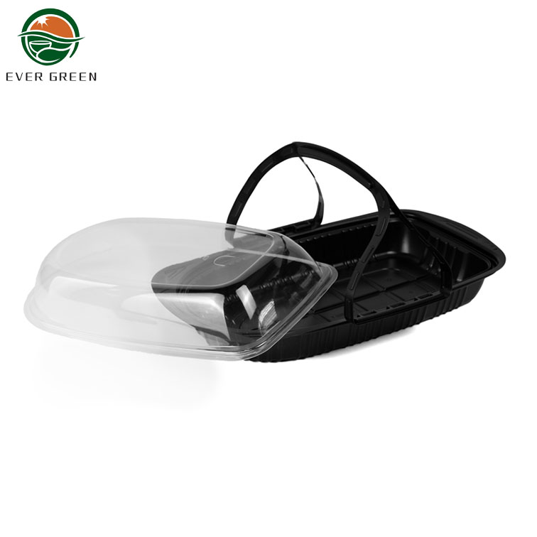 Big Size Disposable Plastic PP Roasted Chicken Box With Handle Big Size Disposable Plastic PP Roasted Chicken Box With Handle