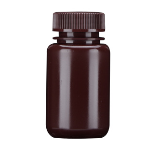 Amber Colour 125ml PP Wide Mouth Reagent Bottle