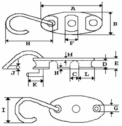 Plastic Tensioners for drop cable1