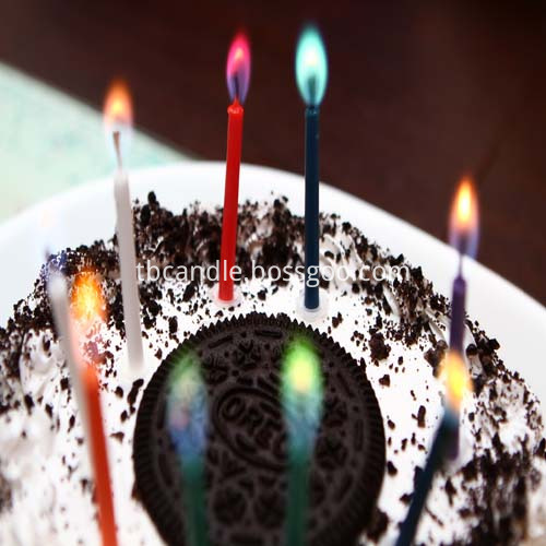colored flame candle for birthday cake decoration