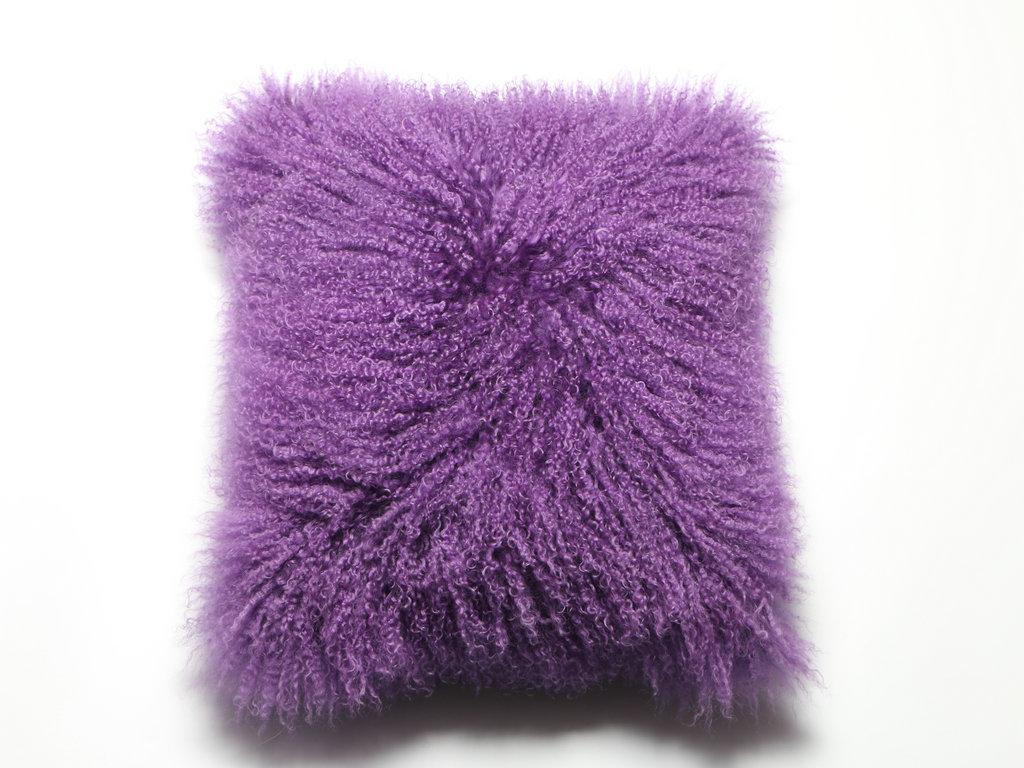 mongolian lamb fur cushion