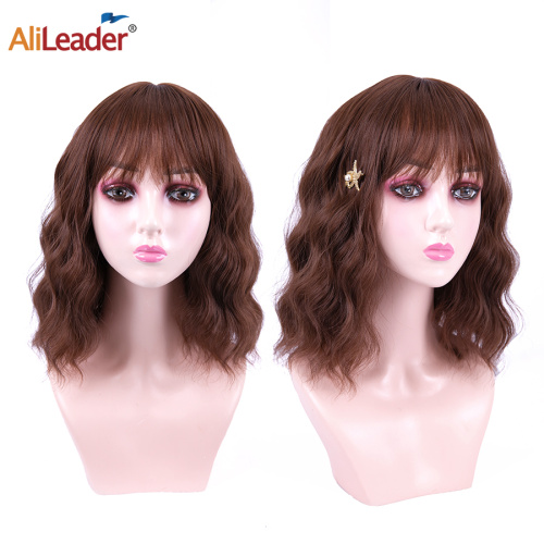 Short Bob Natural Wave Synthetic Wigs With Bangs Supplier, Supply Various Short Bob Natural Wave Synthetic Wigs With Bangs of High Quality