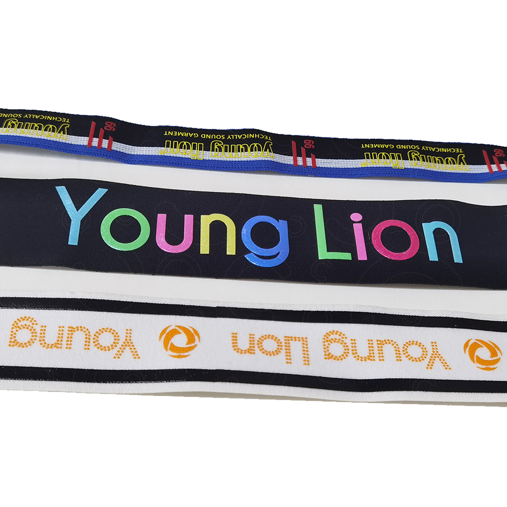 Woven tape with silicone print logo Woven tape with silicone print logo