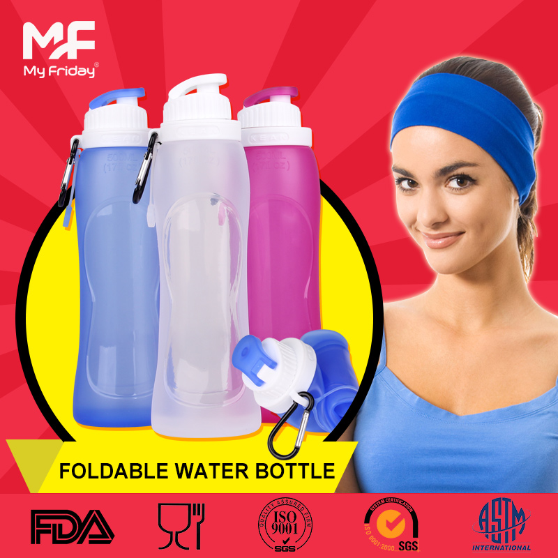 Ama-Amazon athengisa ibhodlela lamanzi elingabonakali Amazon hot selling collapsible water bottle