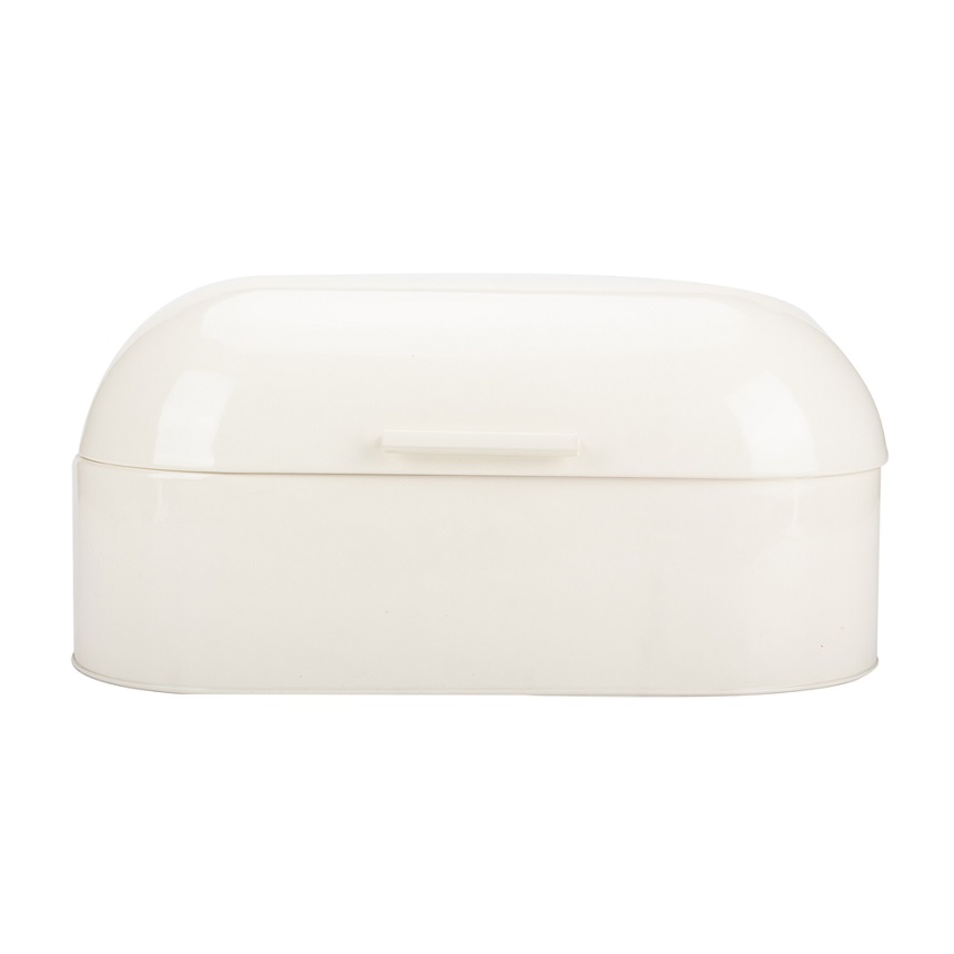 Cream enamel bread box