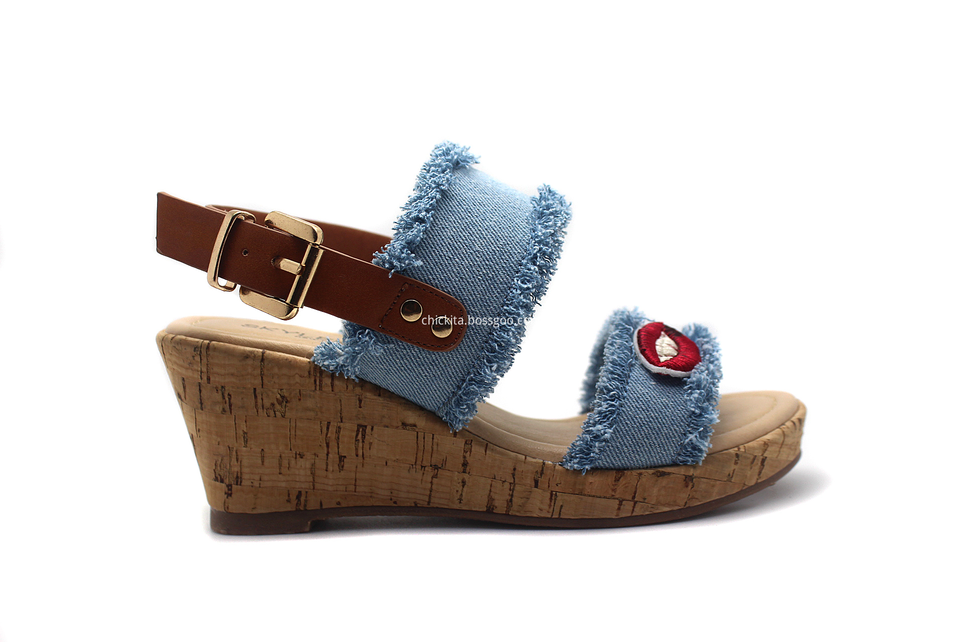 Girls wedge shoes, sandals with EVA wedge