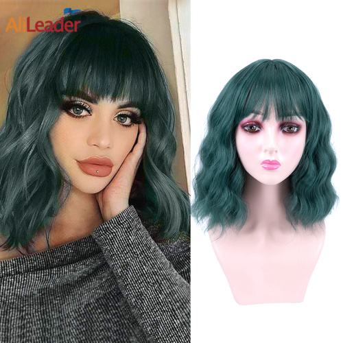 Short Bob Natural Wave Synthetic Wigs With Bangs Supplier, Supply Various Short Bob Natural Wave Synthetic Wigs With Bangs of High Quality