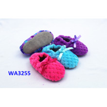Kids' pompon élastique Fleece Suede unique Ballet Shoes