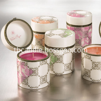 Eco-Wick fragrant candles in ceramic container