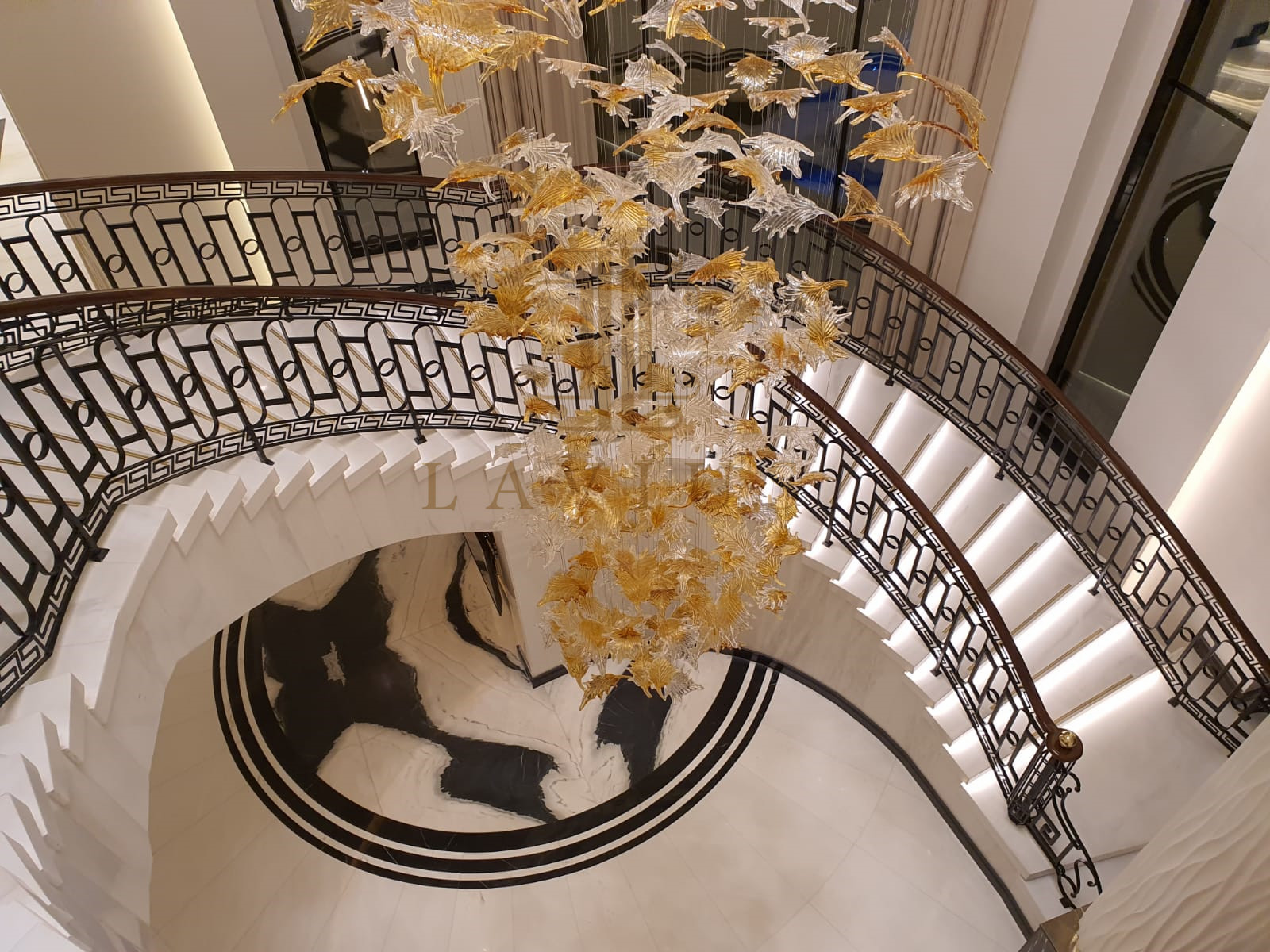 Stair Maple Leaves Chandelier