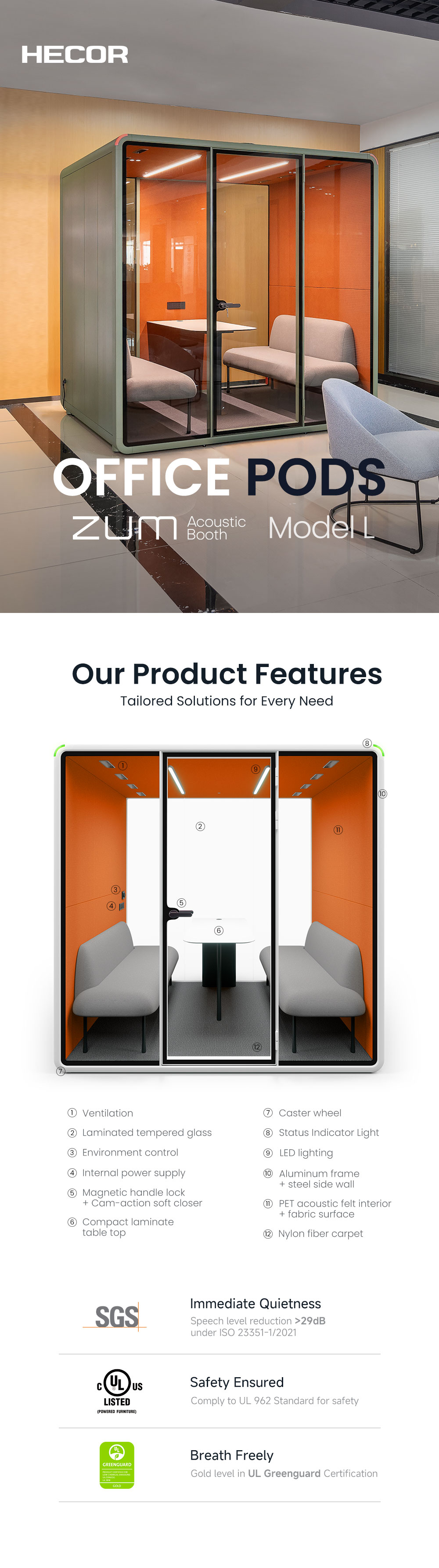 Modern Efficient Work Pod Modern Efficient Work Pod