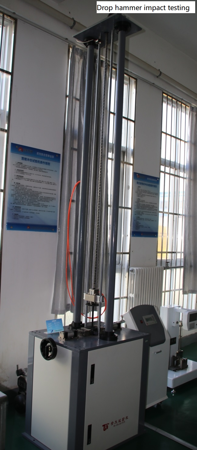Drop hammer impact testing Drop hammer impact testing