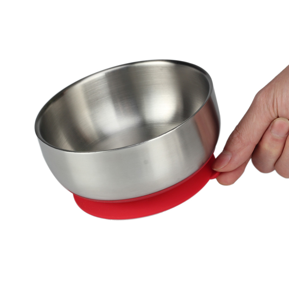 Airtight Red Silicone Base Baby Bowl