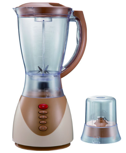 Push button blenders with grinder