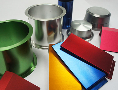 Hard anodized aluminum parts