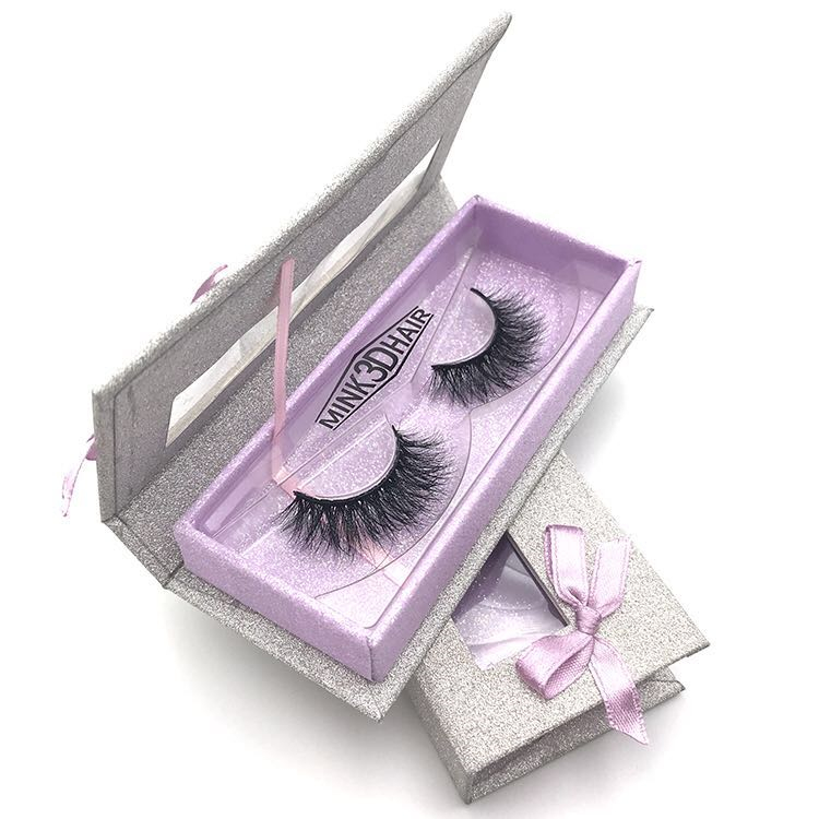 Glitter Eigen label wimper Custom Box verpakking Glitter Private Label Eyelash Custom Box Packaging