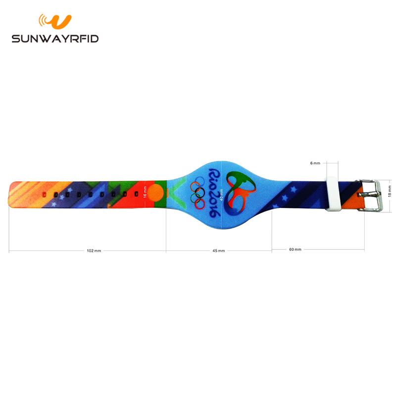 tamanho colorido pulseira rfid colorful rfid wristband size
