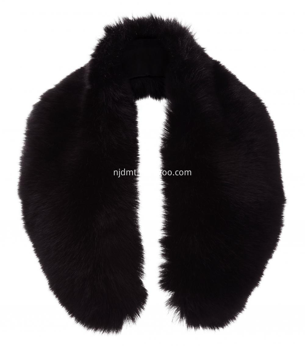 Black Faux Fur Oversized Collar