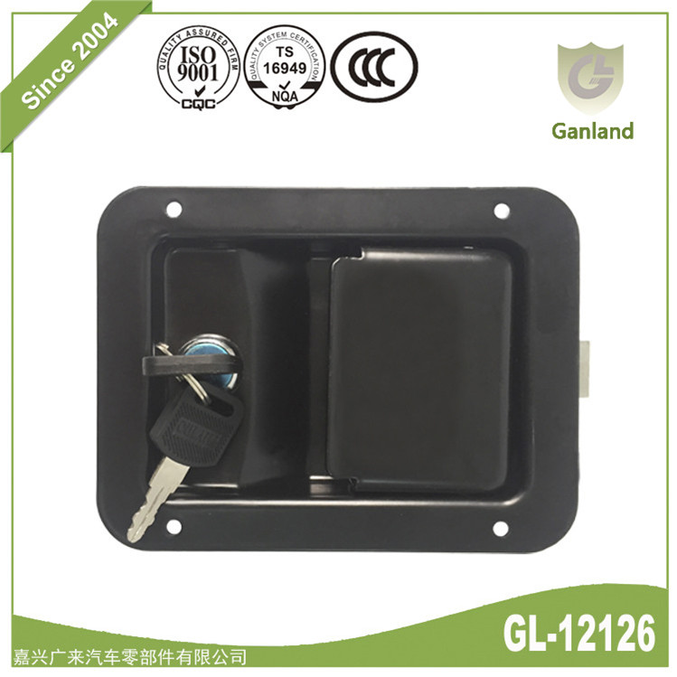 Black Powder Coated Paddle Latch Cylinder Lock Black Powder Coated Paddle Latch Cylinder Lock