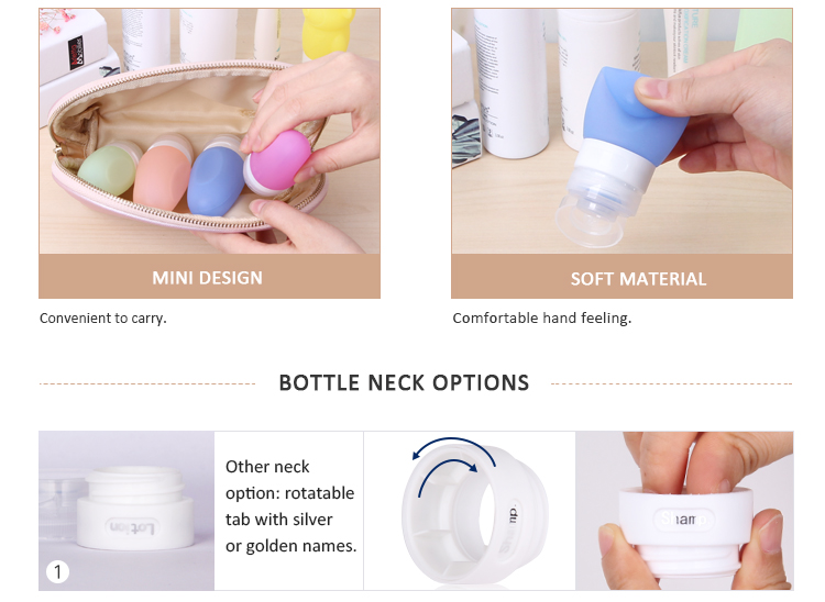 Klare Reiseflaschen Clear Travel Bottles