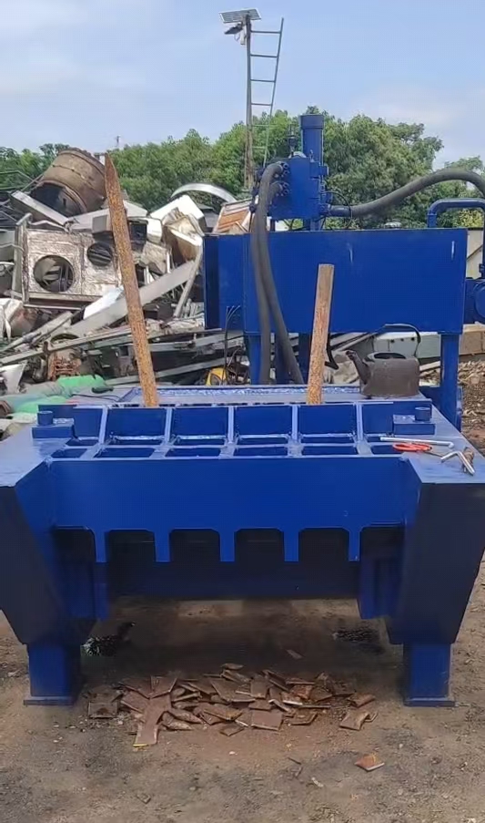 scrap steel pipe flattening and shearing machine scrap steel pipe flattening and shearing machine