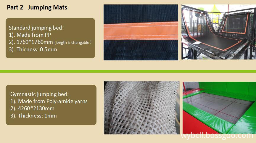 Jumping mats of professional Trampoline for Sale