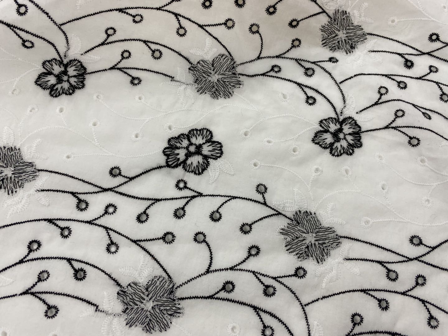 Cotton Eyelet Embroidery Fabric