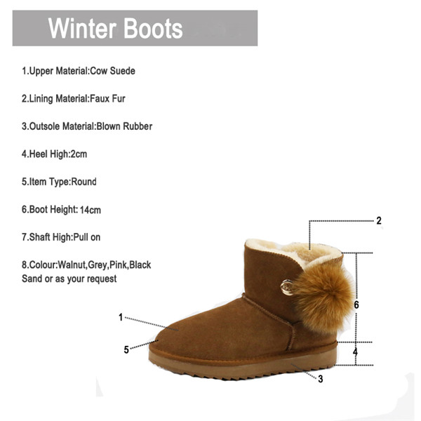 Fashionable ankle snow boots Fashionable ankle snow boots