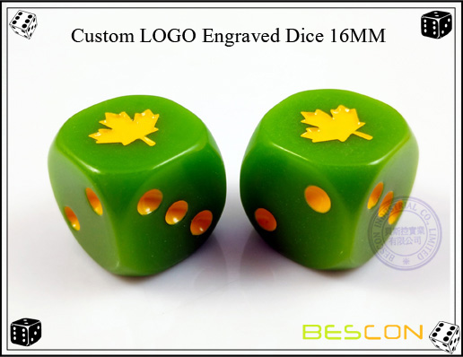 Custom LOGO Engraved Dice 16MM Custom LOGO Engraved Dice 16MM