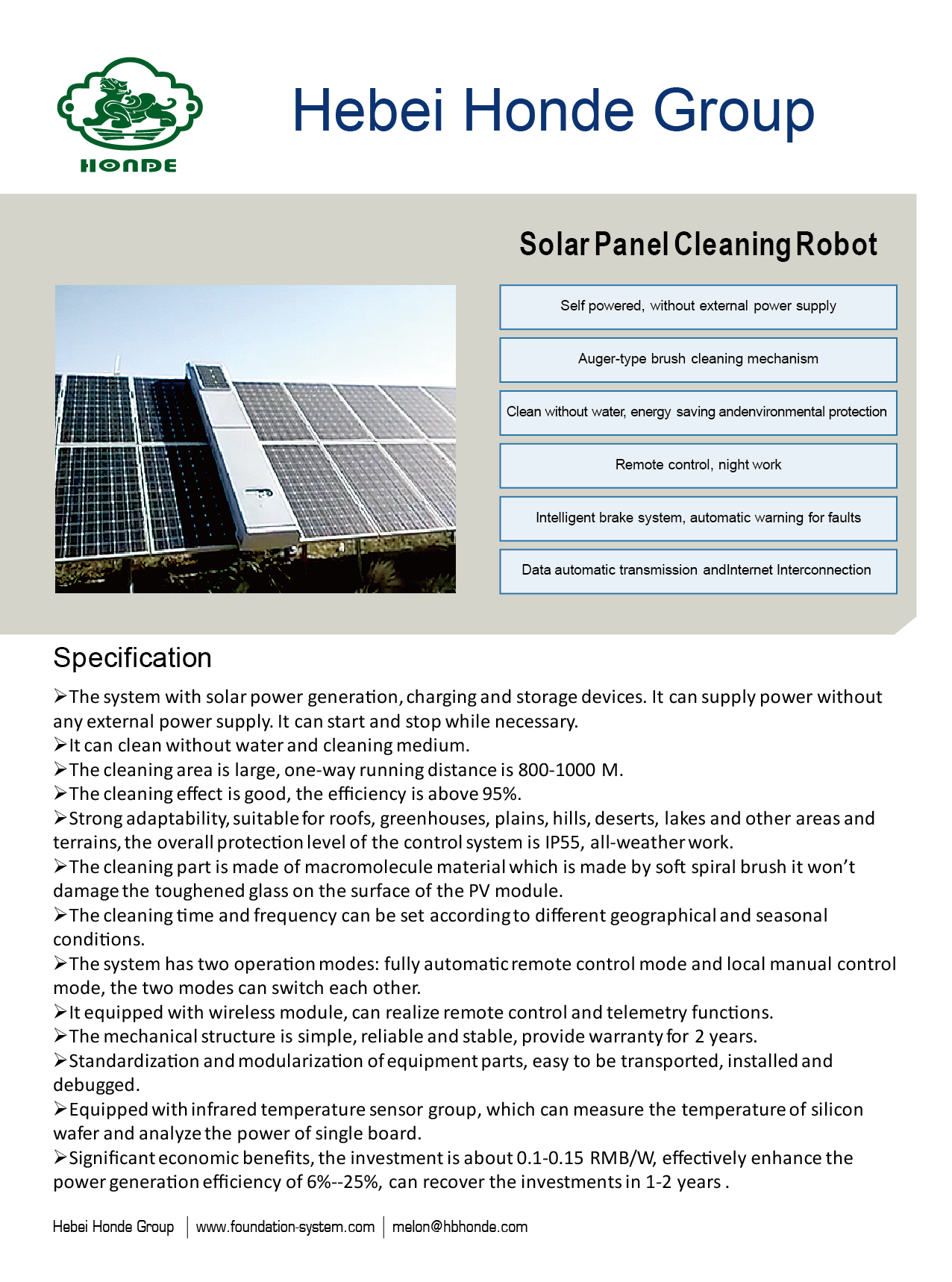 Automated Solar Panel Cleaning Robot