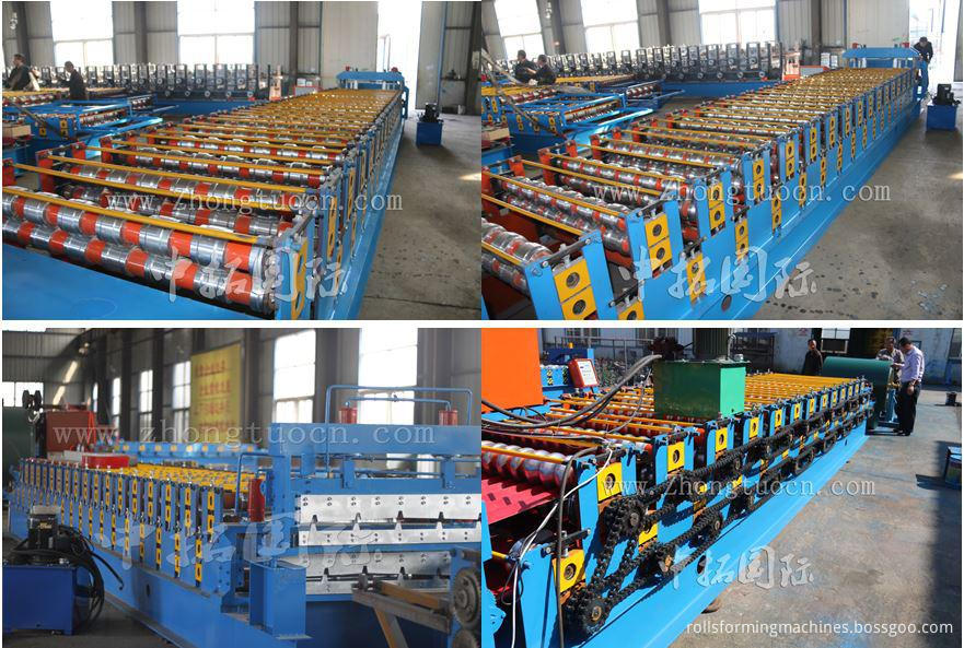 Double Layer for Glazed and Trapezoidal Roof Tile Machine