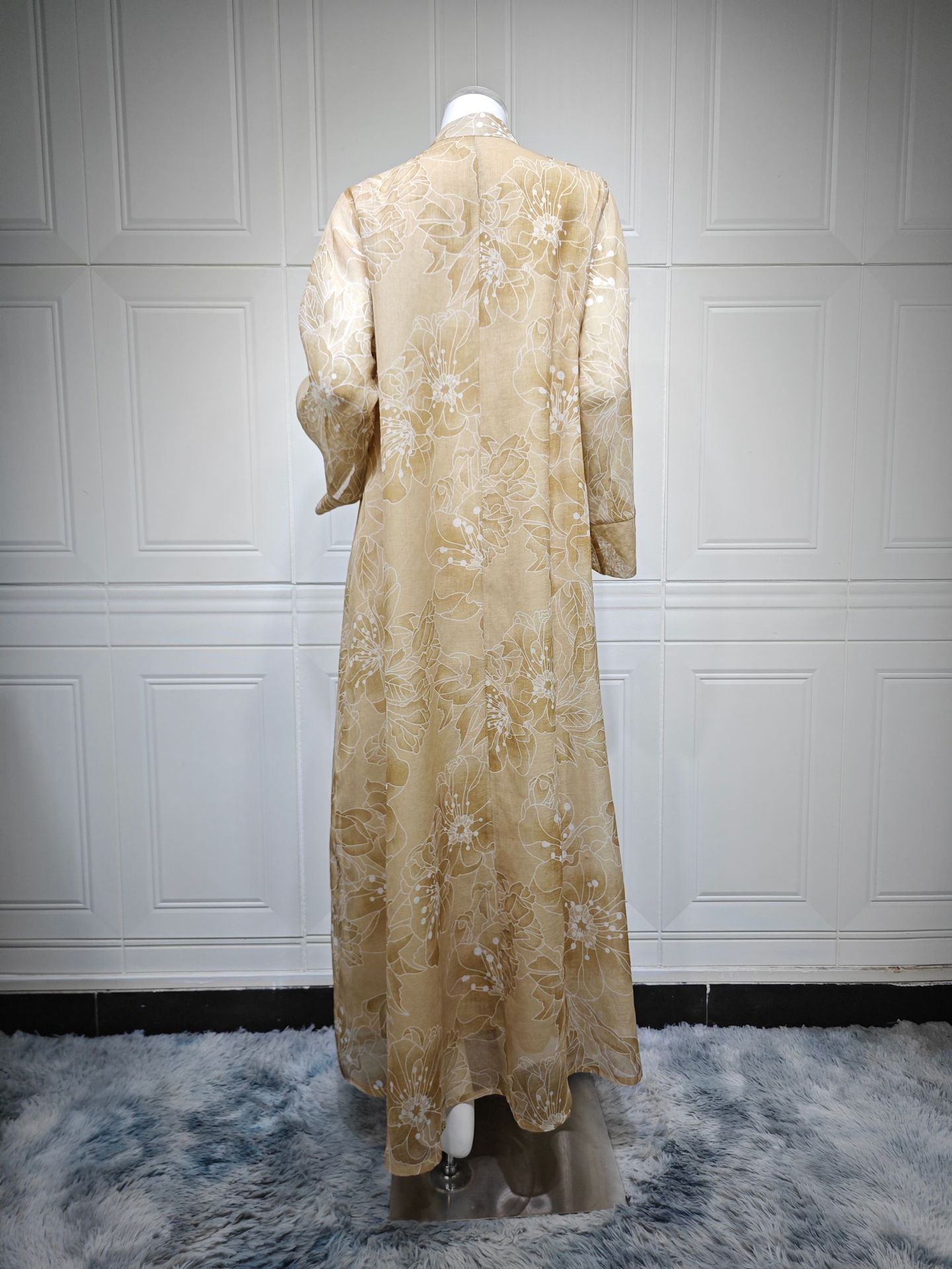Floral Applique Abaya Jalabiya Dress for Women AB565 (14) Floral Applique Abaya Jalabiya Dress for Women AB565 (14)
