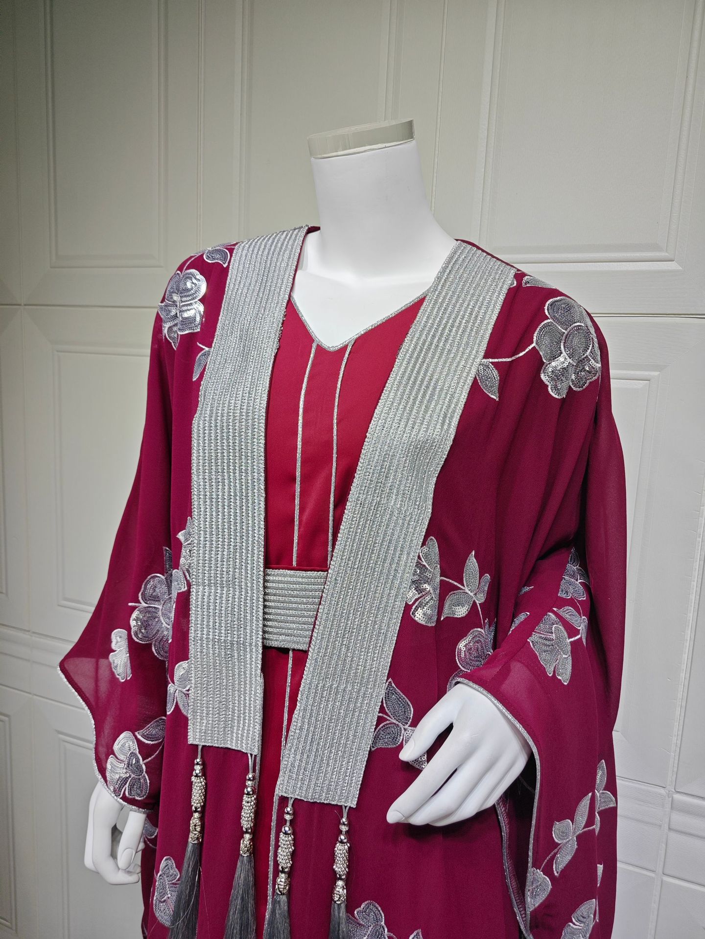 Abaya Jalabiya Dress 2 Pieces Set AB462 (7) Abaya Jalabiya Dress 2 Pieces Set AB462 (7)
