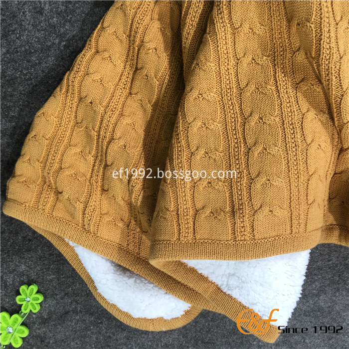 High quality cotton knitted throw blanket High quality cotton knitted throw blanket