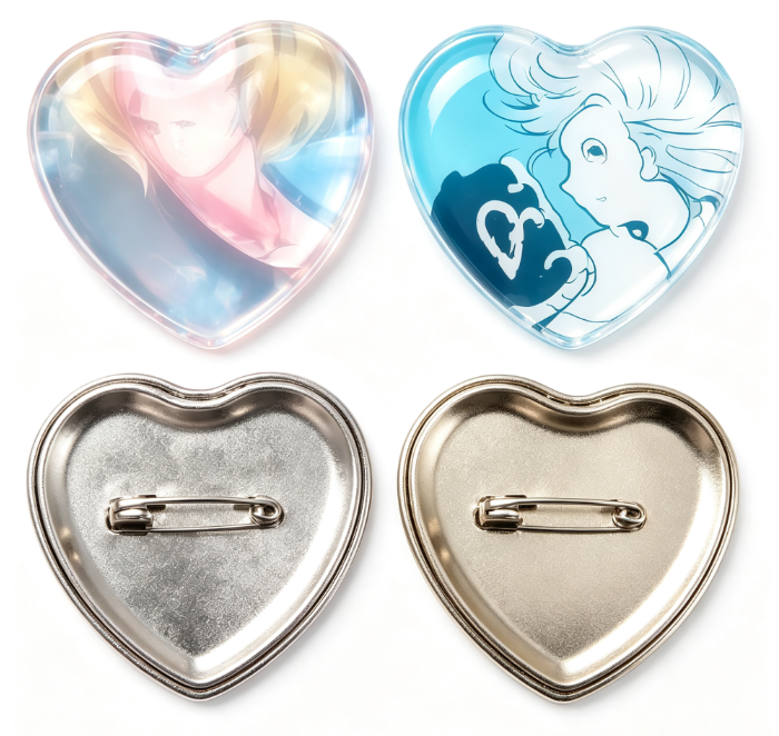 Custom star heart button badges Custom star heart button badges