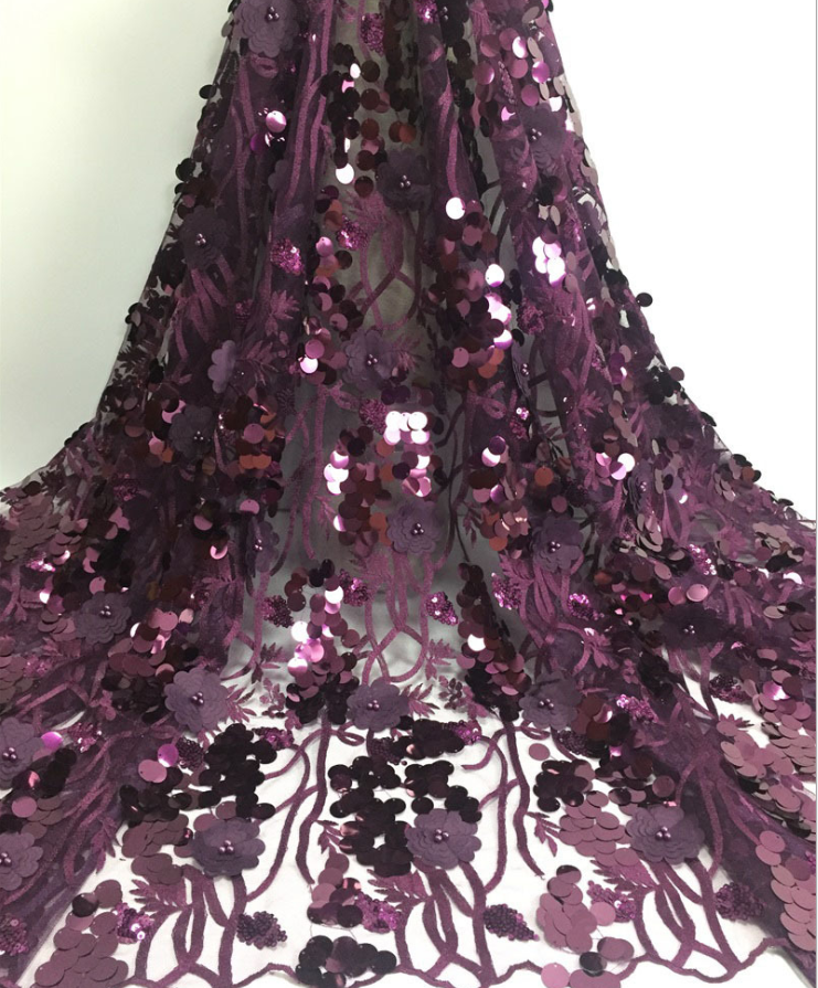 Tecidos de renda de apliques luxuosos e elegantes Luxury elegant applique lace fabrics
