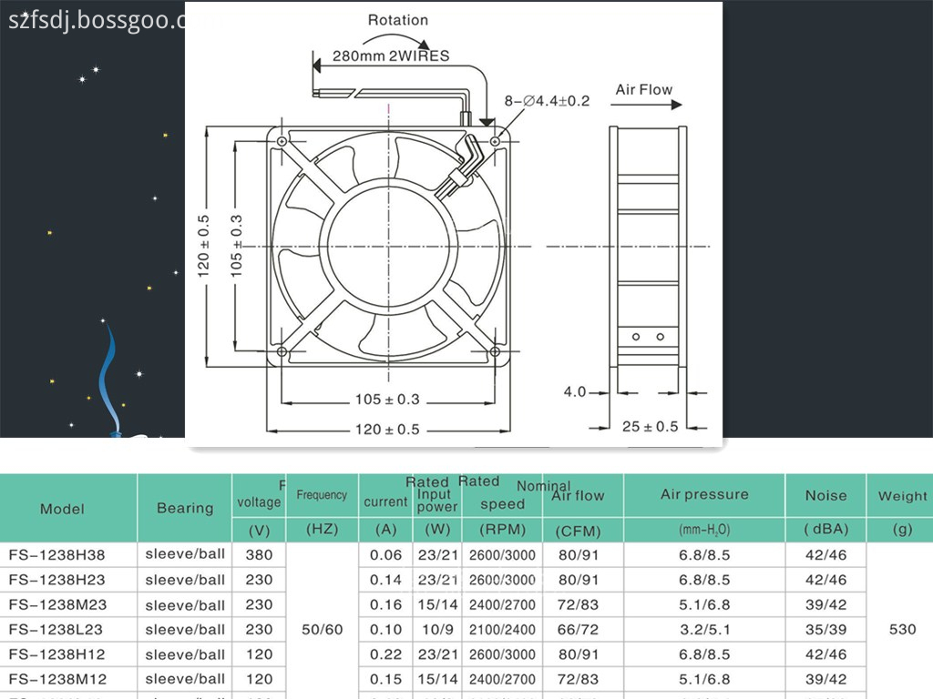 AC cooling fan