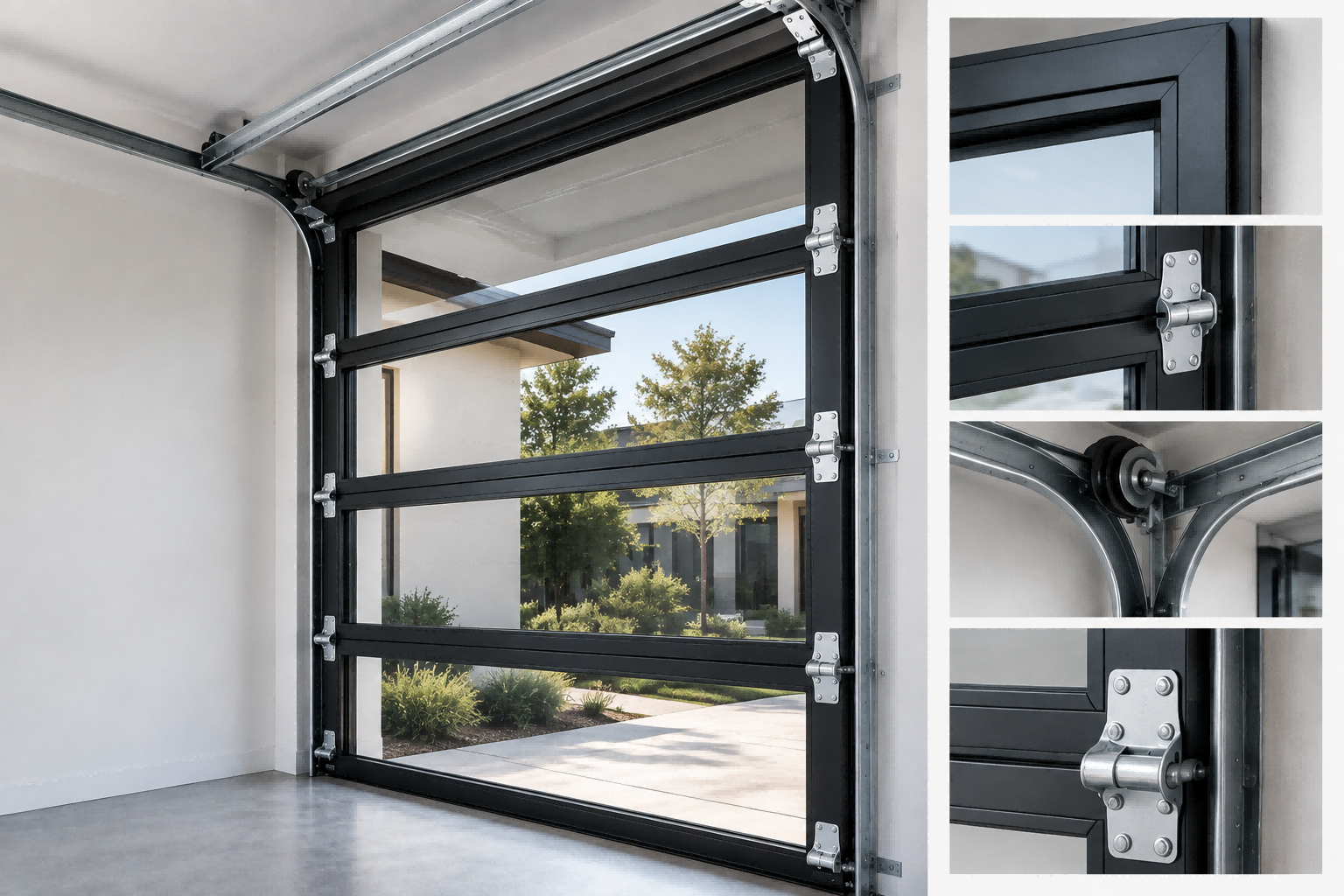 Aluminum Glass Garage Door Structure