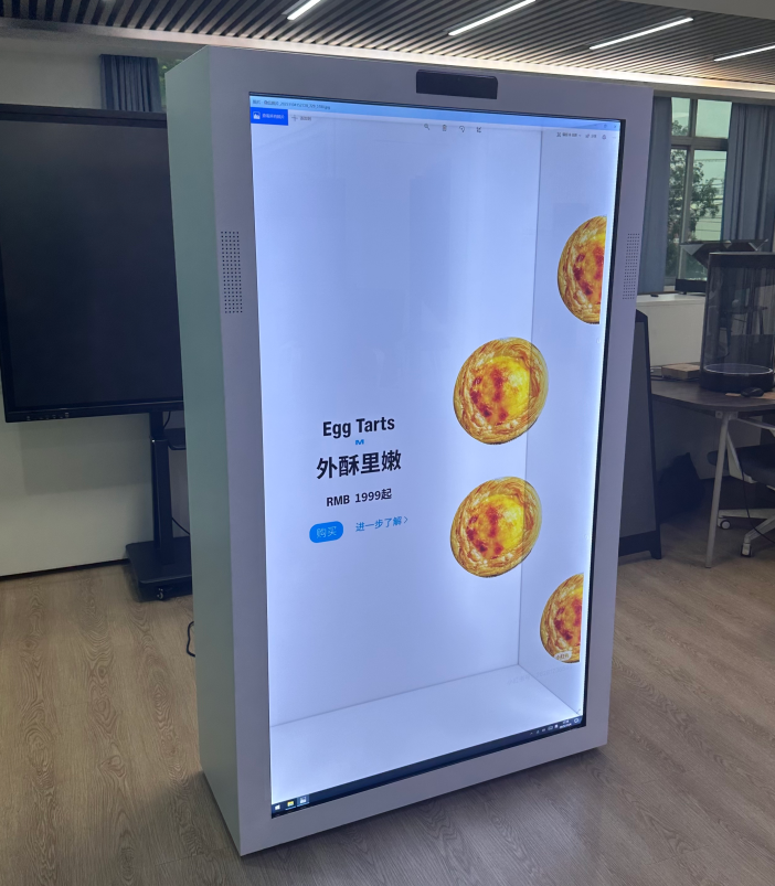 High-definition holographic transparent display for lifelike 3D digital human presentation
