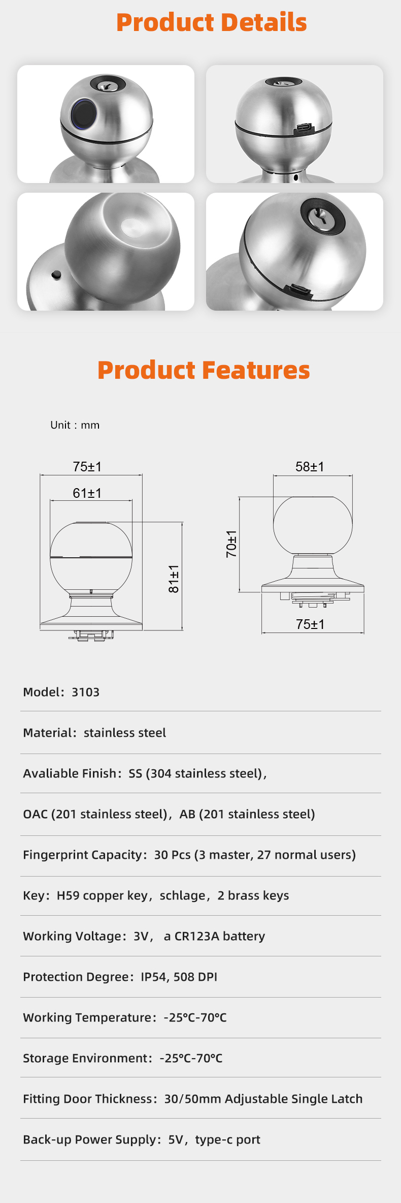 interior door knob with key lock interior door knob with key lock