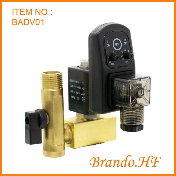 Air Compressor Auto Drain Solenoid Valve with Timer China Manufacturer
